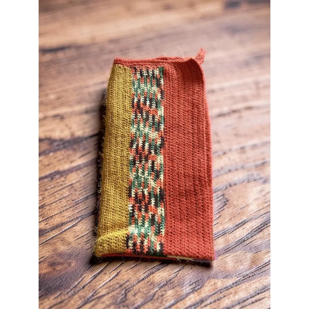 Vintage Handmade Crochet Throw Blanket | Reversible Boho Afghan 49